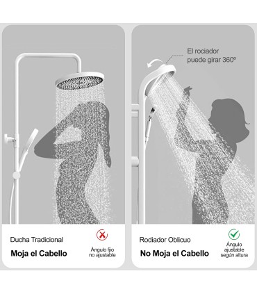 Thermostatic Shower-Bathtub Column LH-198 | Solid Copper Faucet Body | Digital Display LED & Clock