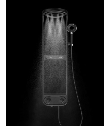 Colonna Doccia-Bagno Termostatica LH-198 | Corpo Rubinetto in Rame | Display LED Digitale e Orologio