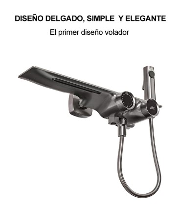 Columna Ducha-Bañera TomaHawk LH-2365 Termostática | Cuerpo Cobre | Display LED Temperatura | Alcachofa y Techo