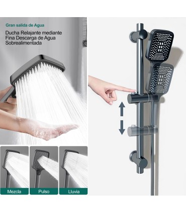 Columna Ducha-Bañera LH-999+KIT | Cuerpo de Cobre Macizo | Monomando | Núcleo Cerámico