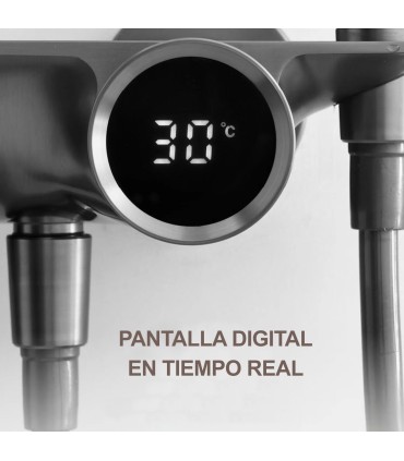 Colonna Doccia-Bagno TomaHawk LH-2365 Termostatica | Rame | Display LED Temperatura | Soffione e Tetto