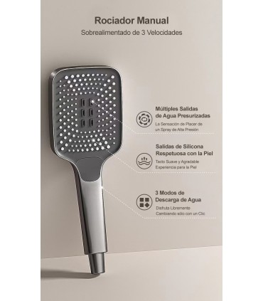 Coluna Chuveiro-Banheira TomaHawk LH-2365 Termostática | Cobre | Display LED Temperatura | Chuveiro de Mão e Teto