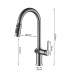 Kitchen Faucet Temperature Display LED LH-168 | Zinc Alloy | Pull-Out | 3 Water Modes