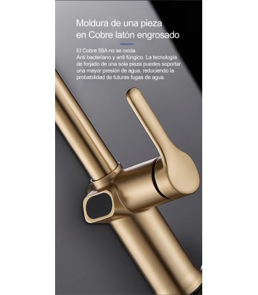 Torneira Cozinha Display LED Temperatura LH-168 | Liga de Zinco | Extraível | 3 Modos Água