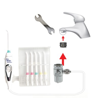 Irrigador Dental Standard | Sem Baterias nem Eletricidade | Pressão da Torneira | Jato Linear, Ilimitado e Silencioso