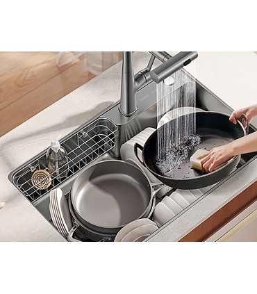 Rain Kitchen Faucet LH-555 | Solid Copper | Pull-Out 3 Water Modes