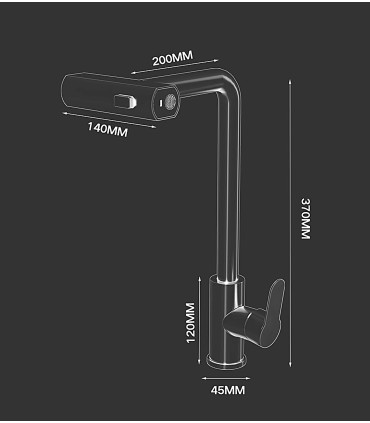 Grifo Cocina Cascada LH-188 | Cuerpo Cobre Macizo | Extraíble 3 Modos de Agua