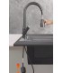 Rubinetto Cucina LH-118 | Ottone Antibatterico | Bocca Estraibile 3 Modi