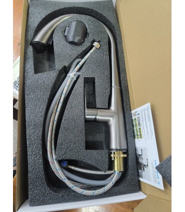 Kitchen Faucet LH-8042 Swan Neck | Solid Copper | Pull-Out 2 Modes