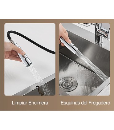 Rubinetto Cucina LH-123 | Griglia Scaffale | Rame Monoleva 2 Vie | Estrabile 2 Modi