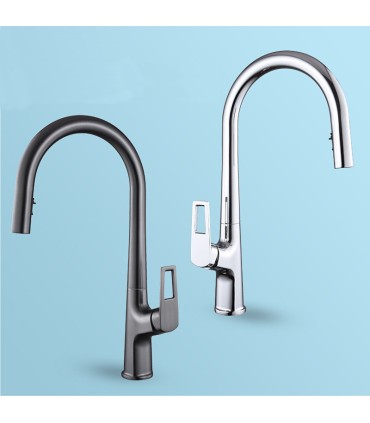 Robinet de Cuisine Sailuo LH-2255 | Robinet Monocommande à Sortie Extraible et Rotation 360º