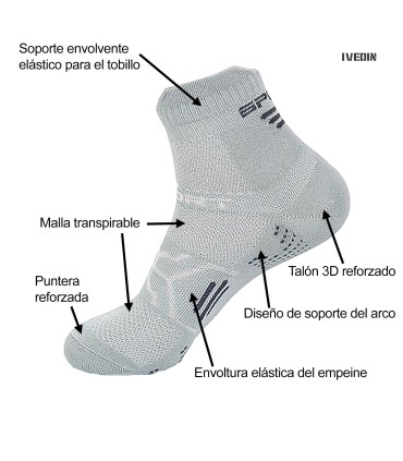 Unisex Thin Short Sports Socks | Highly Breathable Combed Cotton | One Size 35–42 EU