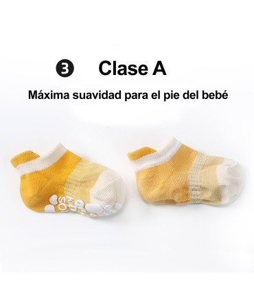 Meias Tobilheiras Antiderrapantes para Bebés | Cores Divertidas | 0 meses a 5 anos